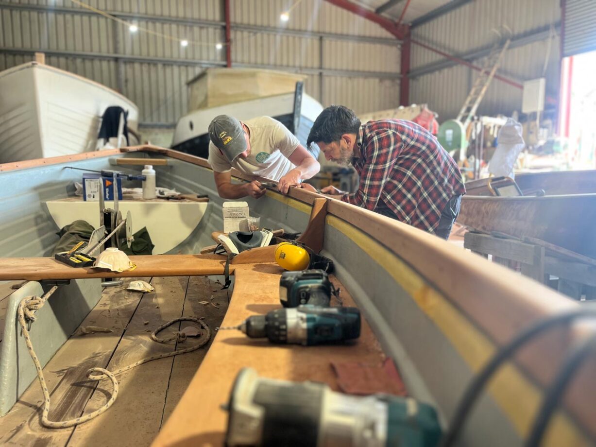 Boat Maintenance at Saltmarsh Marine boatyard, Blakeney Norfolk
