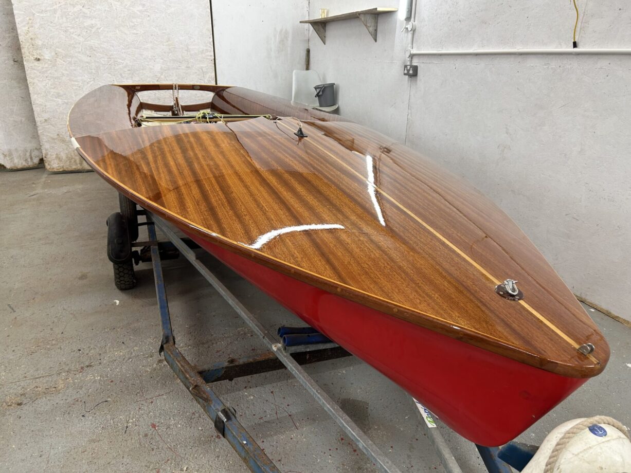Varnished boat