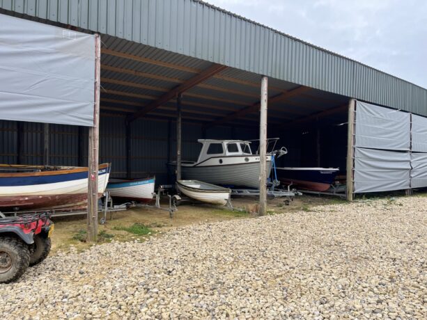 Boat storage at Saltmarsh Marine boatyard, Blakeney Norfolk