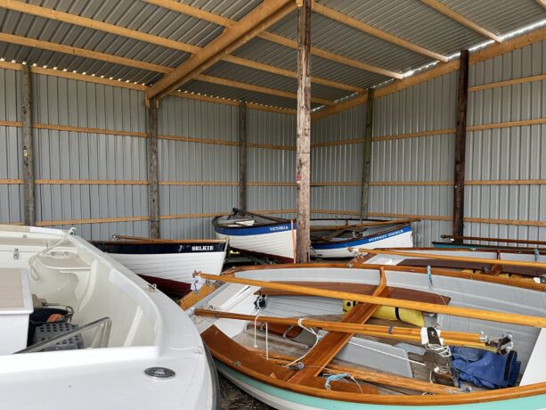 Boat storage at Saltmarsh Marine boatyard, Blakeney Norfolk